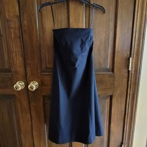 Gap Stretch Sz 4 Strapless Black Dress w/built-in Bra  P2P 15 L 22
